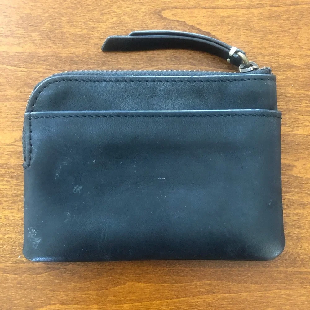 FEED - LEATHER MINI WALLET + BLACK